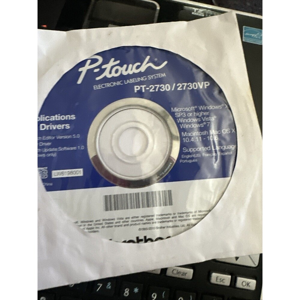 Brother P-Touch PT-2730 Label Thermal Printer Tested Working With Cord And Disc - Picture 7 of 16